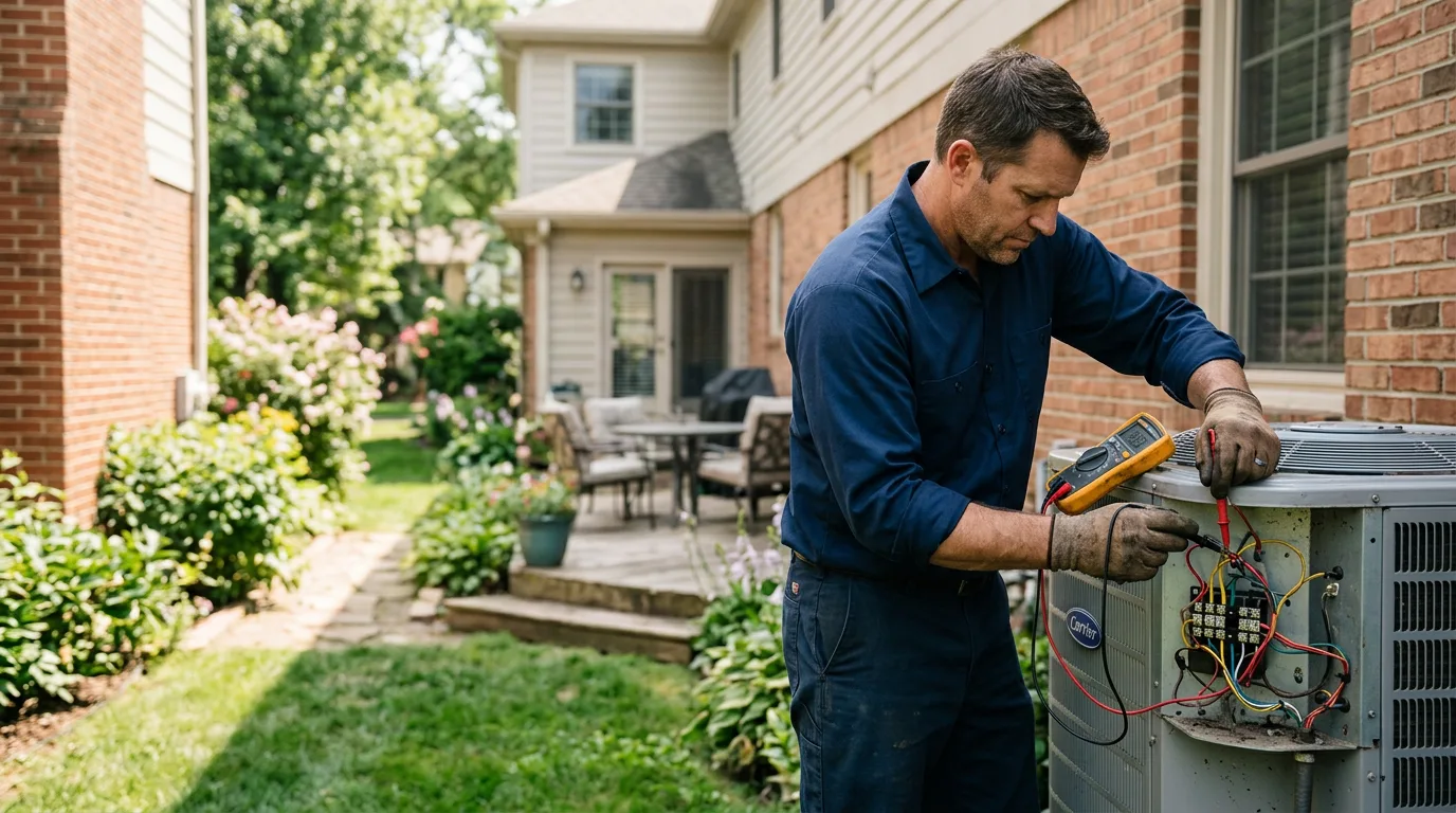 HVAC technician working near South Haven, KS